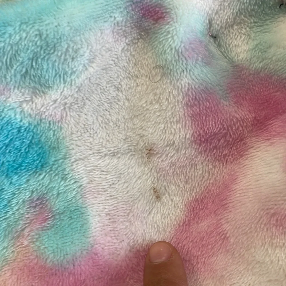 Cuddl Duds Unicorn tie dyed Pink Turquoise soft Robe